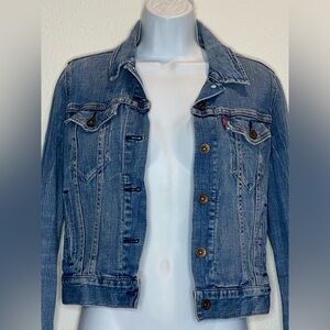 Levi Strauss Signature Denim Jacket Womens XS Long Sleeve Button Down